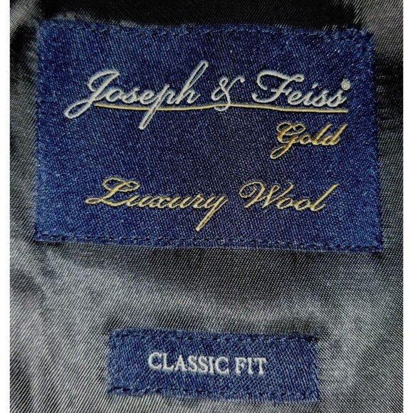 New 52L joseph & feiss Gray Wool Tweed Blazer Sport Coat Jacket - Picture 3 of 6